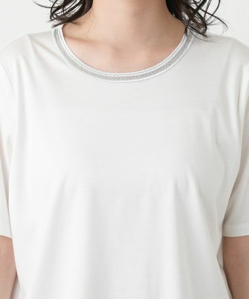 Leilian / レリアン カットソー | 刺繍クルーネックカットソー【Leilian WHITE LABEL】 | 詳細13