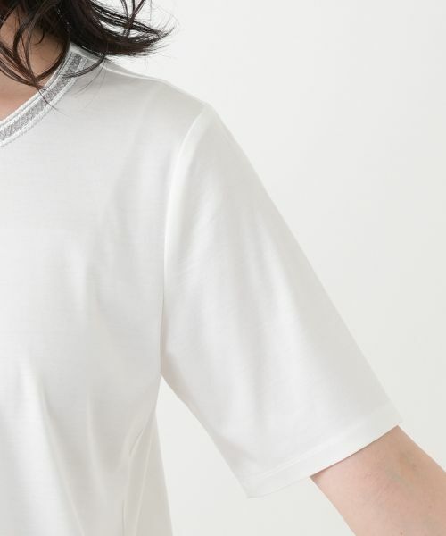 Leilian / レリアン カットソー | 刺繍クルーネックカットソー【Leilian WHITE LABEL】 | 詳細23
