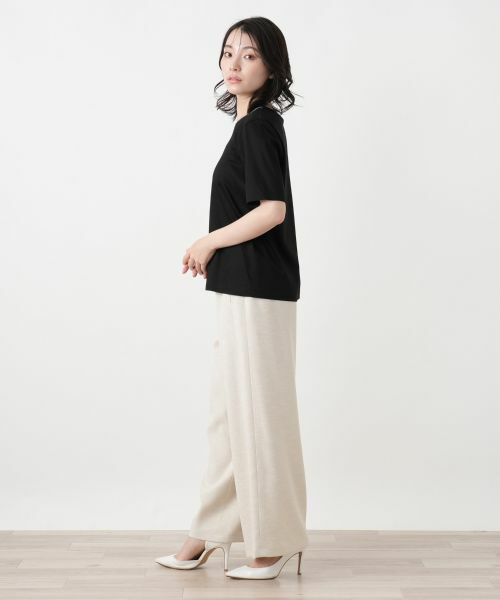 Leilian / レリアン カットソー | 刺繍クルーネックカットソー【Leilian WHITE LABEL】 | 詳細5