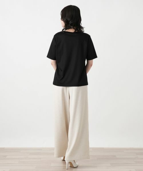 Leilian / レリアン カットソー | 刺繍クルーネックカットソー【Leilian WHITE LABEL】 | 詳細6