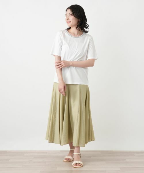 Leilian / レリアン カットソー | 刺繍クルーネックカットソー【Leilian WHITE LABEL】 | 詳細7