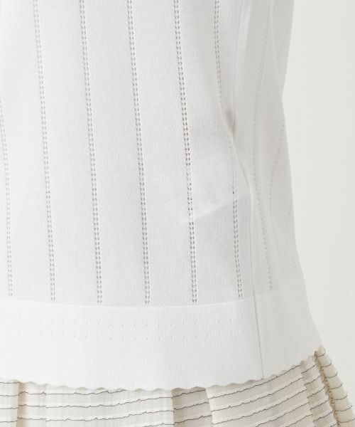 Leilian / レリアン ニット・セーター | 透かしストライプ編みニットソー【Leilian WHITE LABEL】 | 詳細19