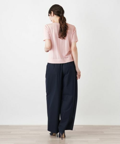 Leilian / レリアン ニット・セーター | 透かしストライプ編みニットソー【Leilian WHITE LABEL】 | 詳細3