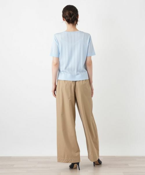 Leilian / レリアン ニット・セーター | 透かしストライプ編みニットソー【Leilian WHITE LABEL】 | 詳細6