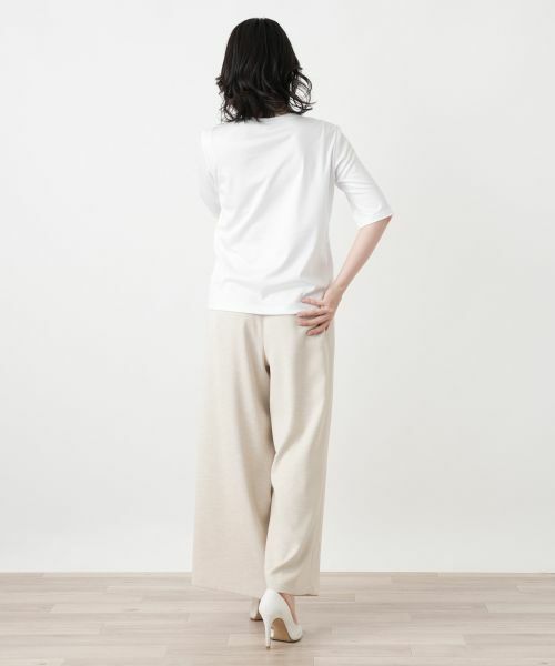 Leilian / レリアン Tシャツ | 【接触冷感】ラインストーンクルーネックカットソー【Leilian WHITE LABEL】 | 詳細24