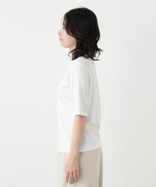Leilian / レリアン Tシャツ | 【接触冷感】ラインストーンクルーネックカットソー【Leilian WHITE LABEL】 | 詳細26