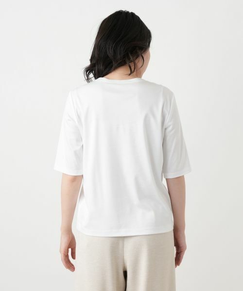 Leilian / レリアン Tシャツ | 【接触冷感】ラインストーンクルーネックカットソー【Leilian WHITE LABEL】 | 詳細27