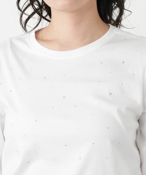 Leilian / レリアン Tシャツ | 【接触冷感】ラインストーンクルーネックカットソー【Leilian WHITE LABEL】 | 詳細28