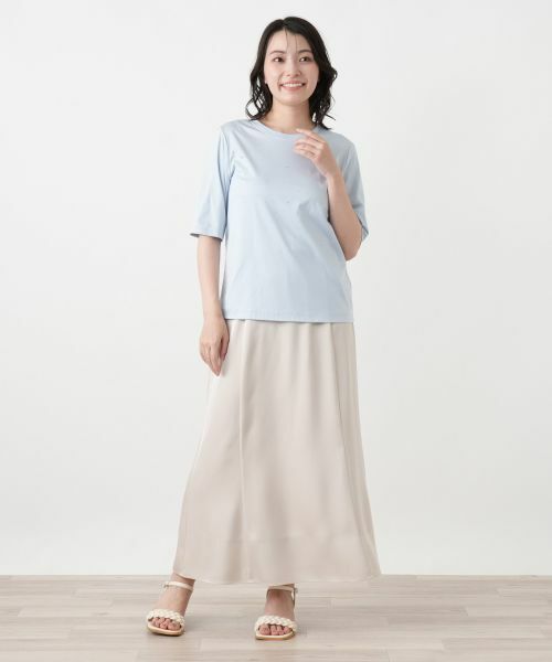 Leilian / レリアン Tシャツ | ラインストーンクルーネックカットソー【Leilian WHITE LABEL】 | 詳細4