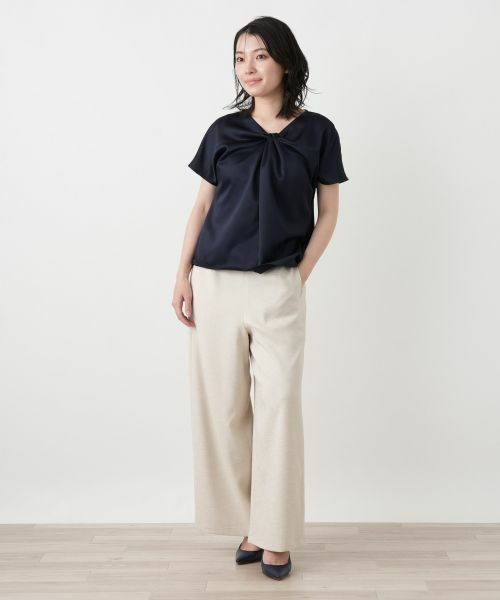 Leilian / レリアン カットソー | ツイストフロントカットソー【Leilian WHITE LABEL】 | 詳細1