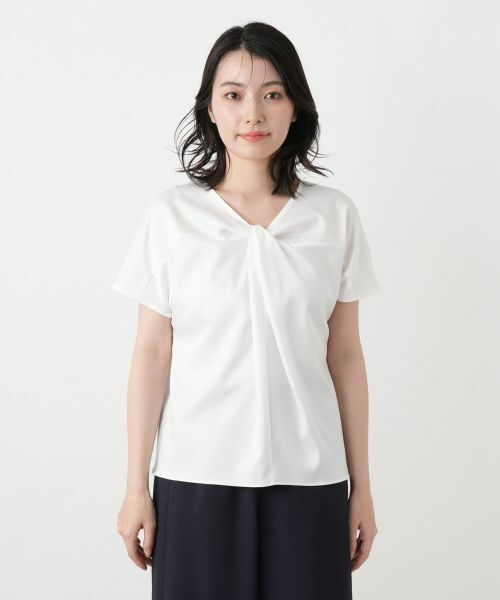 Leilian / レリアン カットソー | ツイストフロントカットソー【Leilian WHITE LABEL】 | 詳細7