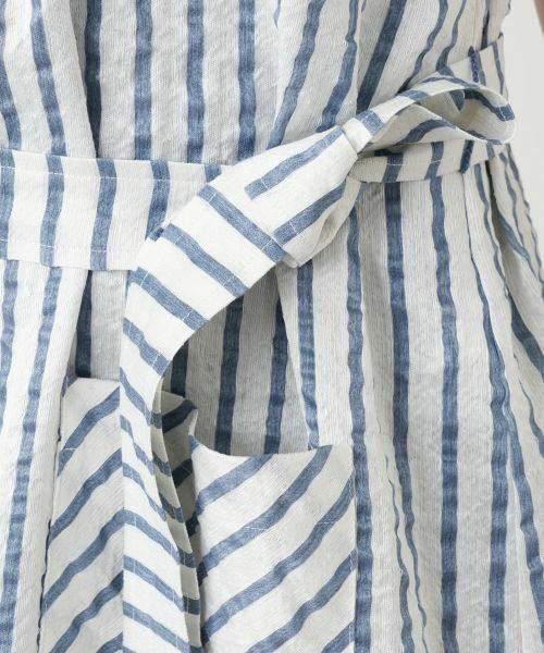 Leilian / レリアン ドレス | 編地切替ストライプワンピース | 詳細16