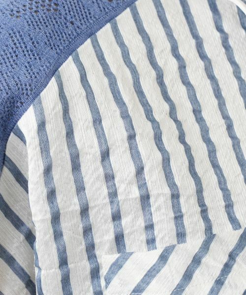 Leilian / レリアン ドレス | 編地切替ストライプワンピース | 詳細18