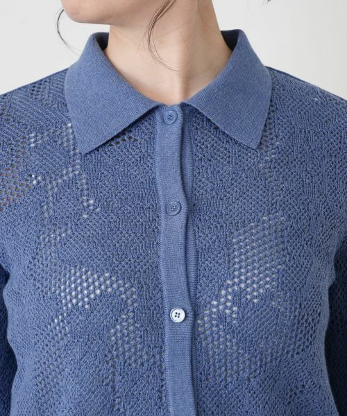 Leilian / レリアン カーディガン・ボレロ | 透かし編み襟付きカーディガン | 詳細10