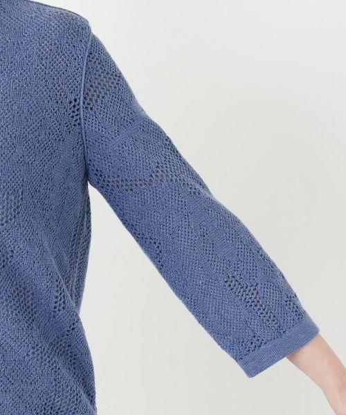 Leilian / レリアン カーディガン・ボレロ | 透かし編み襟付きカーディガン | 詳細12
