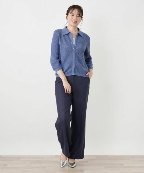 Leilian / レリアン カーディガン・ボレロ | 透かし編み襟付きカーディガン | 詳細4