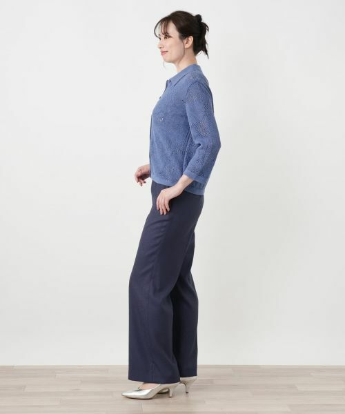 Leilian / レリアン カーディガン・ボレロ | 透かし編み襟付きカーディガン | 詳細5