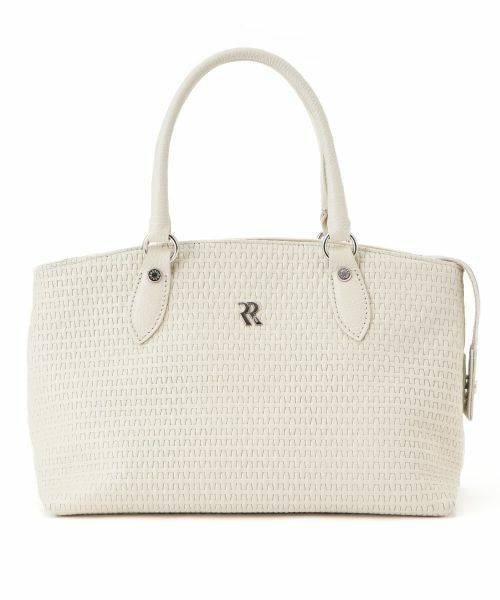 Leilian / レリアン ハンドバッグ | 2WAY編み込みトートバッグ（アイボリー）