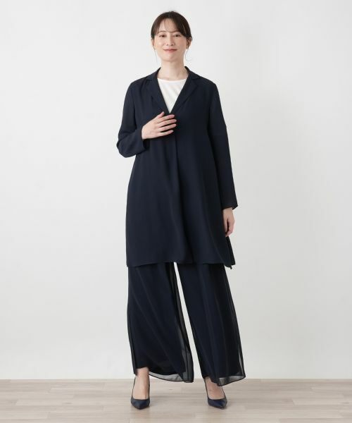 Leilian / レリアン テーラードジャケット | オープンカラーロングジャケット | 詳細1