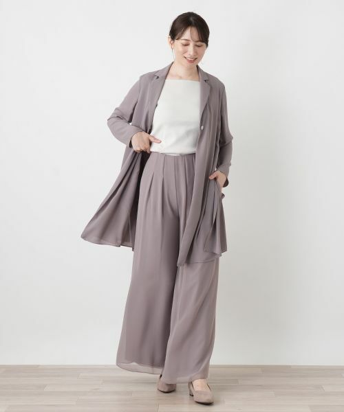 Leilian / レリアン テーラードジャケット | オープンカラーロングジャケット | 詳細4