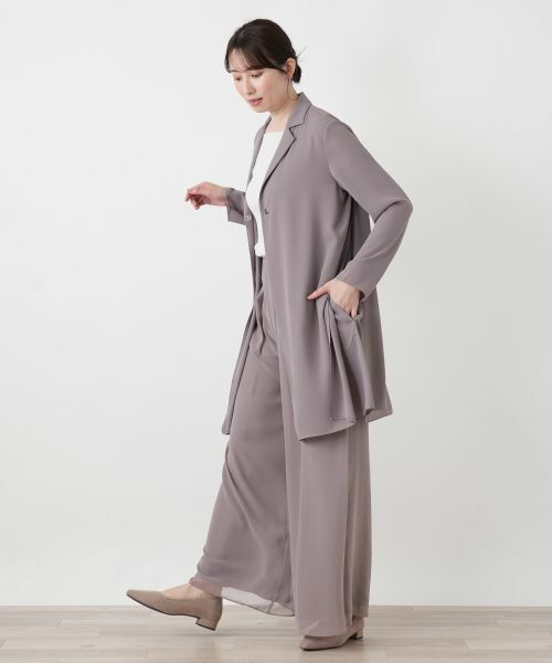 Leilian / レリアン テーラードジャケット | オープンカラーロングジャケット | 詳細5