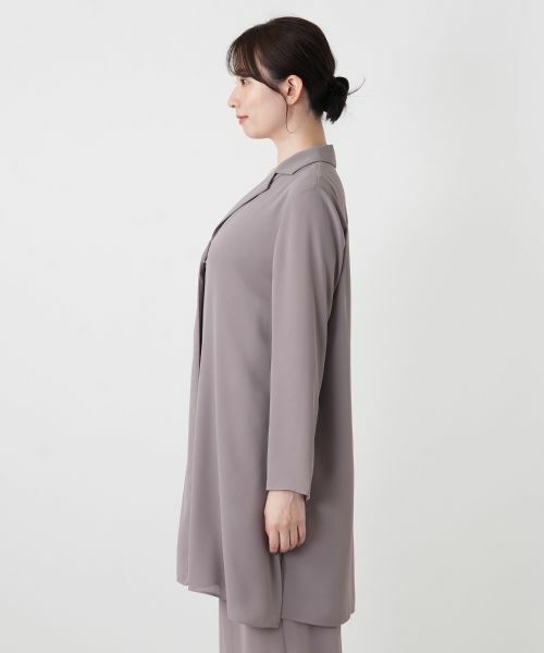 Leilian / レリアン テーラードジャケット | オープンカラーロングジャケット | 詳細8
