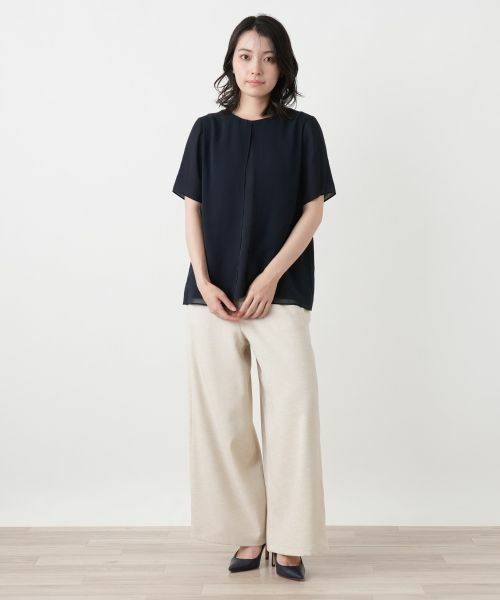 Leilian / レリアン シャツ・ブラウス | レイヤード風クルーネックブラウス | 詳細1