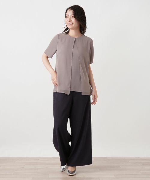 Leilian / レリアン シャツ・ブラウス | レイヤード風クルーネックブラウス | 詳細4