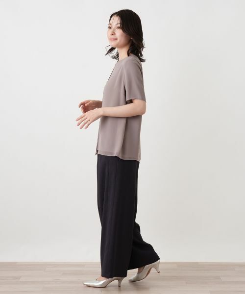 Leilian / レリアン シャツ・ブラウス | レイヤード風クルーネックブラウス | 詳細5