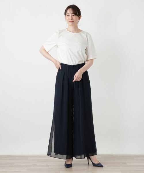 Leilian / レリアン その他パンツ | タックフレアパンツ | 詳細1