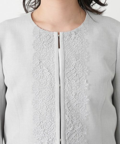 Leilian / レリアン セットアップ | 刺繍ノーカラースーツ【セレモニー】【Leilian WHITE LABEL】 | 詳細10