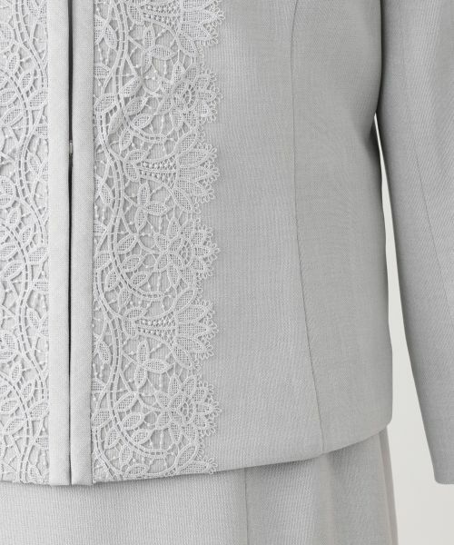 Leilian / レリアン セットアップ | 刺繍ノーカラースーツ【セレモニー】【Leilian WHITE LABEL】 | 詳細15