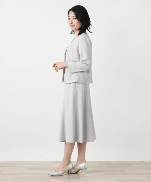 Leilian / レリアン セットアップ | 刺繍ノーカラースーツ【セレモニー】【Leilian WHITE LABEL】 | 詳細5