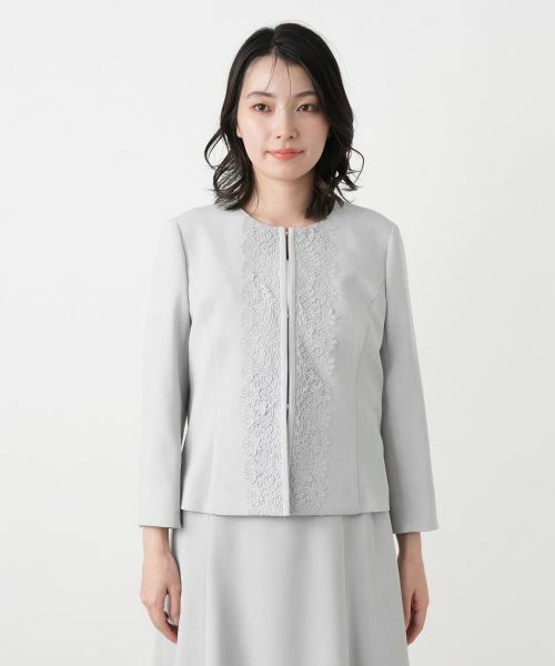 Leilian / レリアン セットアップ | 刺繍ノーカラースーツ【セレモニー】【Leilian WHITE LABEL】 | 詳細7