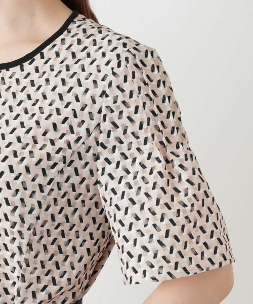 Leilian / レリアン ドレス | 幾何学柄フレアワンピース【Leilian WHITE LABEL】 | 詳細10