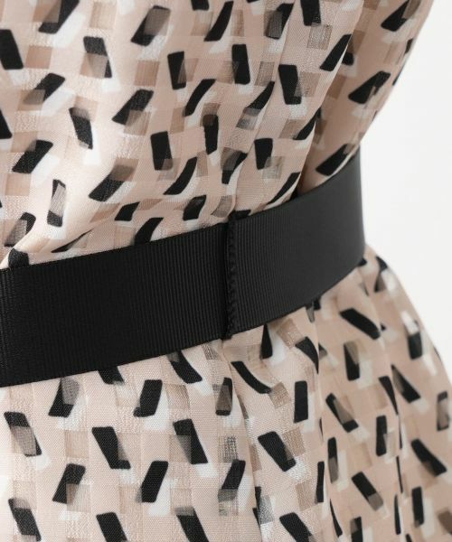 Leilian / レリアン ドレス | 幾何学柄フレアワンピース【Leilian WHITE LABEL】 | 詳細12