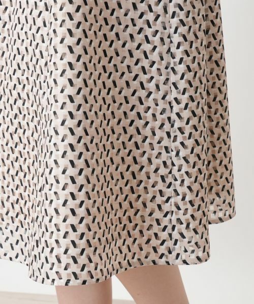 Leilian / レリアン ドレス | 幾何学柄フレアワンピース【Leilian WHITE LABEL】 | 詳細13