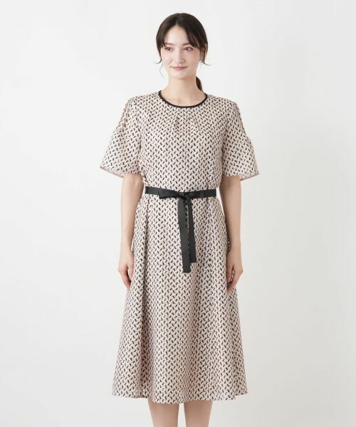 Leilian / レリアン ドレス | 幾何学柄フレアワンピース【Leilian WHITE LABEL】 | 詳細4