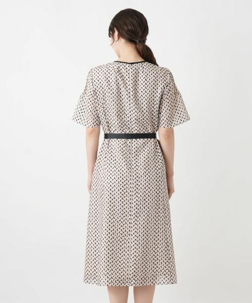 Leilian / レリアン ドレス | 幾何学柄フレアワンピース【Leilian WHITE LABEL】 | 詳細6