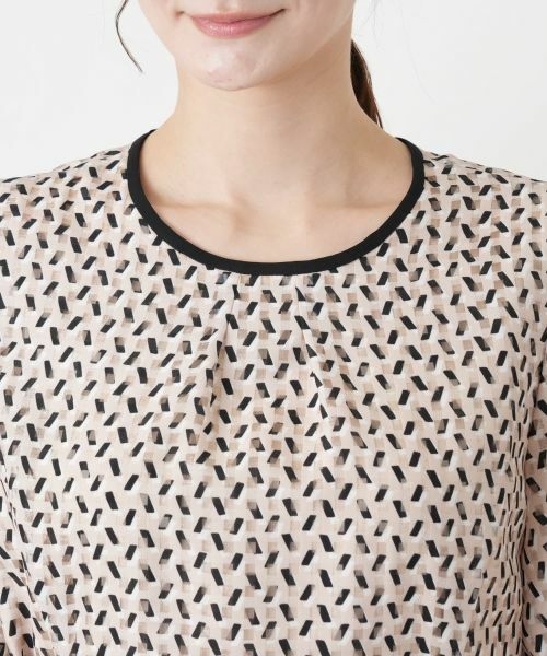 Leilian / レリアン ドレス | 幾何学柄フレアワンピース【Leilian WHITE LABEL】 | 詳細8