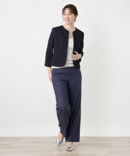 Leilian / レリアン テーラードジャケット | ノーカラージャケット【Leilian WHITE LABEL】 | 詳細1