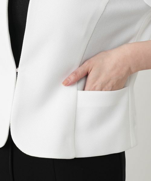 Leilian / レリアン テーラードジャケット | ノーカラージャケット【Leilian WHITE LABEL】 | 詳細13