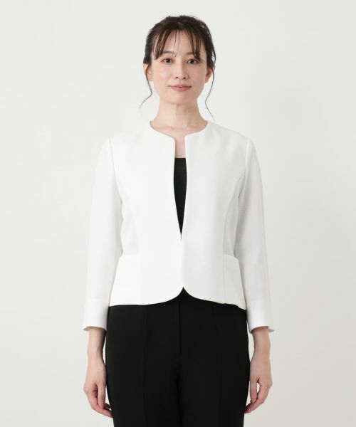 Leilian / レリアン テーラードジャケット | ノーカラージャケット【Leilian WHITE LABEL】 | 詳細7
