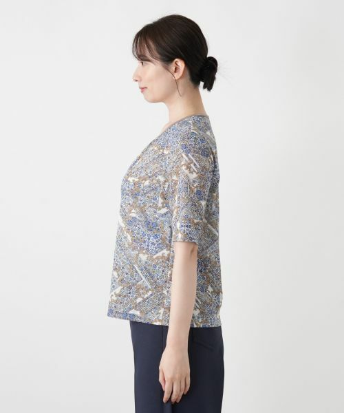 Leilian / レリアン カットソー | ペイズリー柄クルーネックカットソー【Leilian WHITE LABEL】 | 詳細11