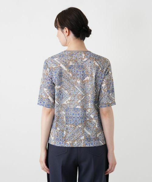 Leilian / レリアン カットソー | ペイズリー柄クルーネックカットソー【Leilian WHITE LABEL】 | 詳細12