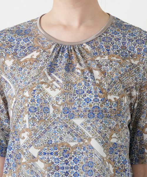 Leilian / レリアン カットソー | ペイズリー柄クルーネックカットソー【Leilian WHITE LABEL】 | 詳細13