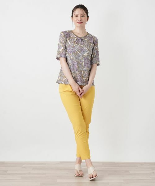 Leilian / レリアン カットソー | ペイズリー柄クルーネックカットソー【Leilian WHITE LABEL】 | 詳細4