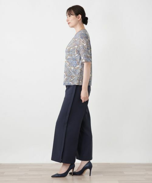 Leilian / レリアン カットソー | ペイズリー柄クルーネックカットソー【Leilian WHITE LABEL】 | 詳細8