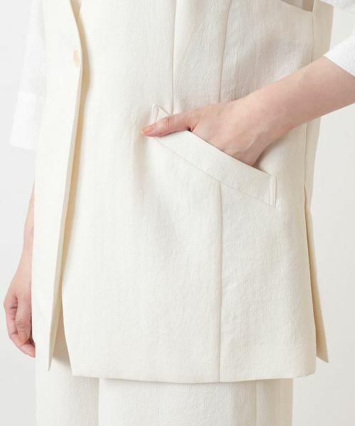 Leilian / レリアン テーラードジャケット | Vネックセミロングベスト【Leilian WHITE LABEL】 | 詳細14