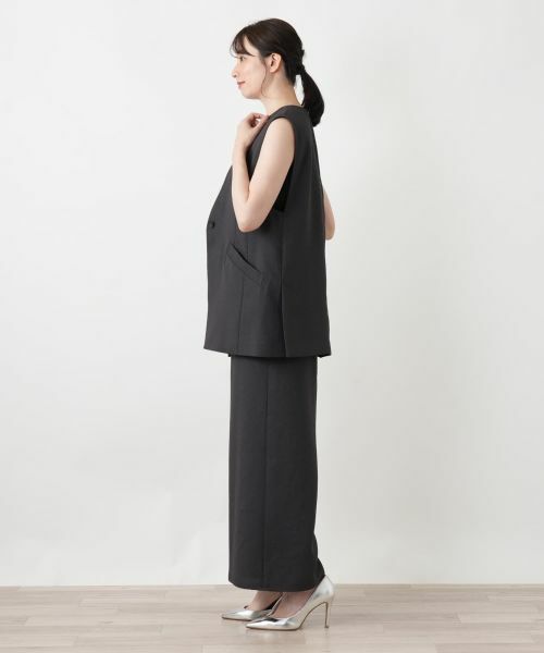 Leilian / レリアン テーラードジャケット | Vネックセミロングベスト【Leilian WHITE LABEL】 | 詳細2